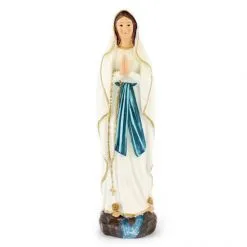 Statua Madonna Di Lourdes In Resina Colorata 30,5 Cm