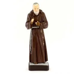 Statua San Pio Da Pietrelcina In Resina Siliconica Colorata 30 Cm