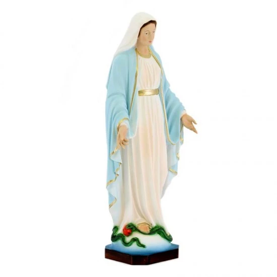 Statua Madonna Miracolosa In Resina Dipinta 30 Cm 4 Statua Madonna Miracolosa In Resina Dipinta 30 Cm - immagine 4
