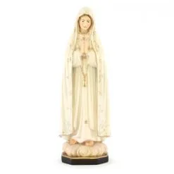 Statua Madonna Di Fatima In Legno 20 Cm