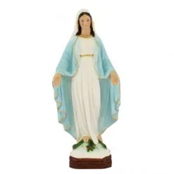 Statua Madonna Miracolosa In Resina Piena 30 Cm