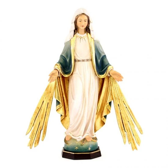 Statua In Legno Madonna Miracolosa Con Raggi 21 Cm 1 Statua In Legno Madonna Miracolosa Con Raggi 21 Cm