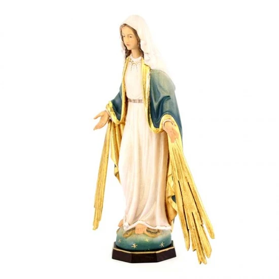Statua In Legno Madonna Miracolosa Con Raggi 21 Cm 6 Statua In Legno Madonna Miracolosa Con Raggi 21 Cm - immagine 6