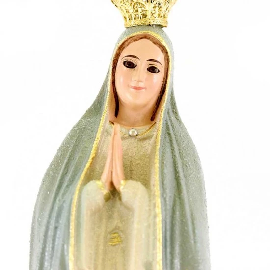 Statua Madonna Di Fatima Dipinta Con Occhi Di Vetro 27 Cm 2 Statua Madonna Di Fatima Dipinta Con Occhi Di Vetro 27 Cm - immagine 2