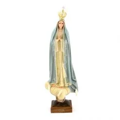 Statua Madonna Di Fatima Dipinta Con Occhi Di Vetro 70 Cm