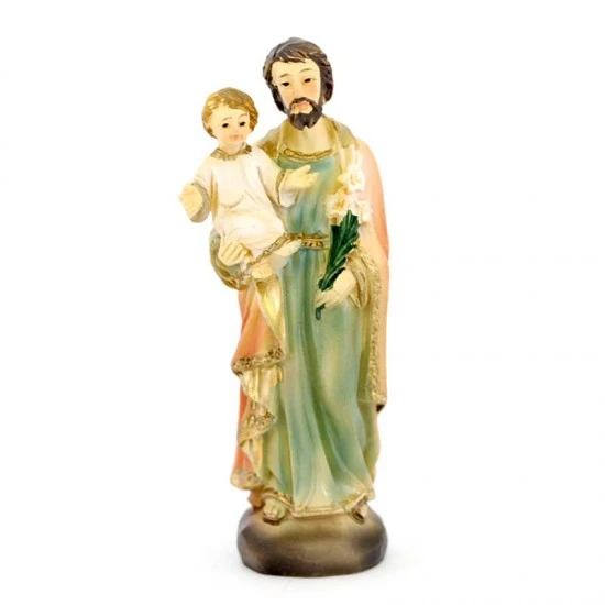 Statua San Giuseppe In Resina Colorata 8 Cm 1 Statua San Giuseppe In Resina Colorata 8 Cm