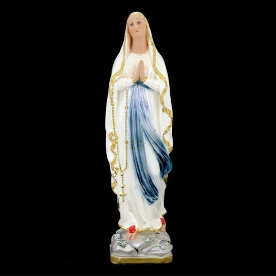 Statua Madonna Di Lourdes In Gesso 52 Cm 2 Statua Madonna Di Lourdes In Gesso 52 Cm - immagine 2