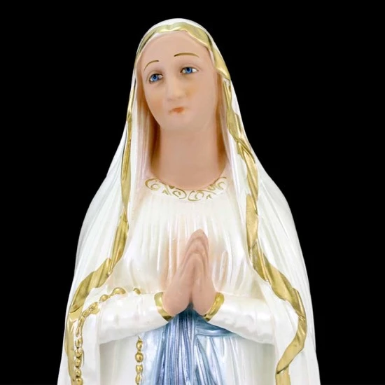Statua Madonna Di Lourdes In Gesso 52 Cm 3 Statua Madonna Di Lourdes In Gesso 52 Cm - immagine 3