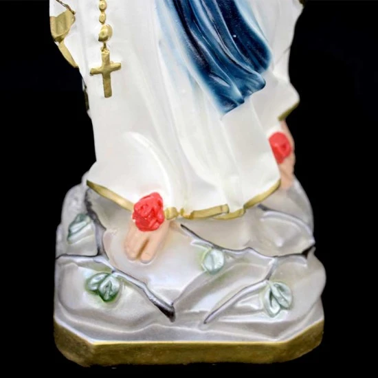 Statua Madonna Di Lourdes In Gesso 52 Cm 4 Statua Madonna Di Lourdes In Gesso 52 Cm - immagine 4