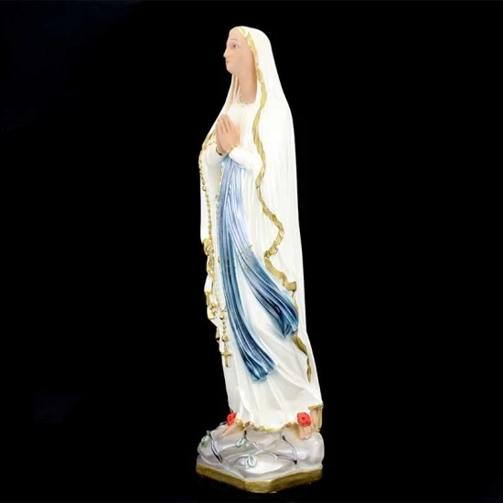 Statua Madonna Di Lourdes In Gesso 52 Cm 5 Statua Madonna Di Lourdes In Gesso 52 Cm - immagine 5