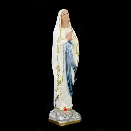 Statua Madonna Di Lourdes In Gesso 52 Cm 6 Statua Madonna Di Lourdes In Gesso 52 Cm - immagine 6