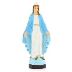 Statua Madonna Miracolosa Resina Siliconica 16 Cm