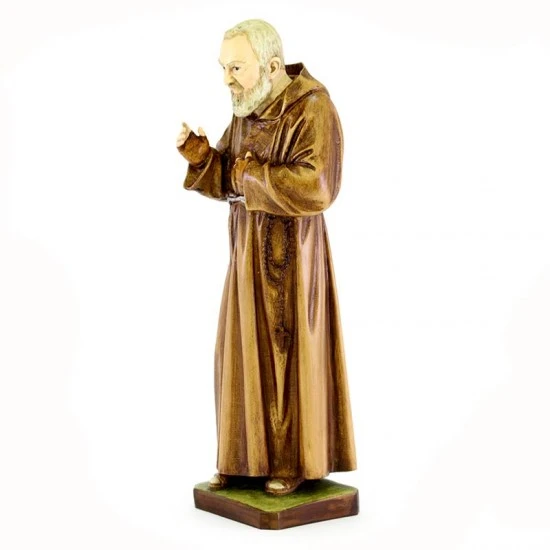 Statua San Pio Da Pietrelcina Resina Colorata 30 Cm 2 Statua San Pio Da Pietrelcina Resina Colorata 30 Cm - immagine 2