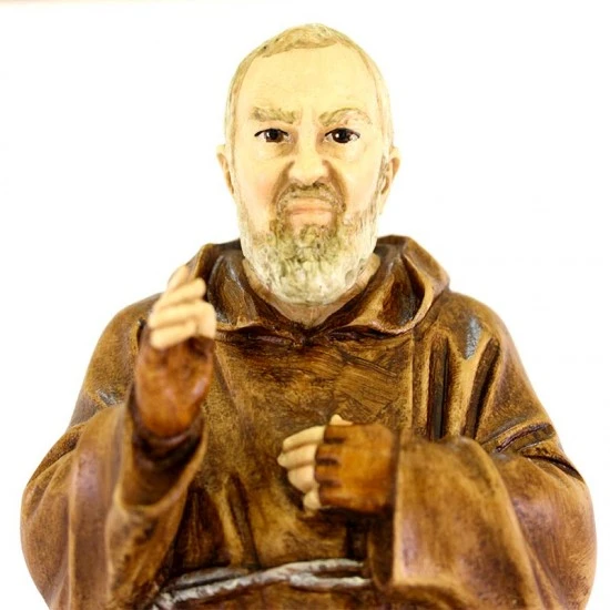 Statua San Pio Da Pietrelcina Resina Colorata 30 Cm 5 Statua San Pio Da Pietrelcina Resina Colorata 30 Cm - immagine 5