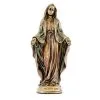 Statua Madonna Miracolosa Resina Bronzata 9 Cm