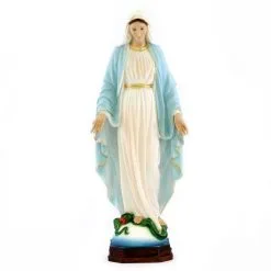 Statua Madonna Miracolosa In Resina Dipinta 60 Cm
