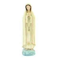 Statua Madonna Di Fatima In Resina Colorata 30 Cm