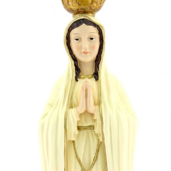 Statua Madonna Di Fatima In Resina Colorata 50 Cm 3 Statua Madonna Di Fatima In Resina Colorata 50 Cm - immagine 3