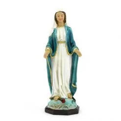Statua Madonna Miracolosa In Resina Dipinta 20 Cm