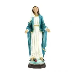 Statua Madonna Miracolosa In Resina Dipinta 50 Cm