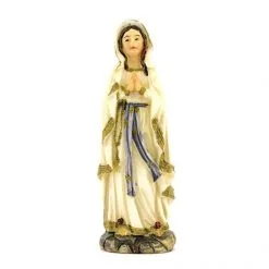 Statua Madonna Di Lourdes Resina Colorata 8 Cm