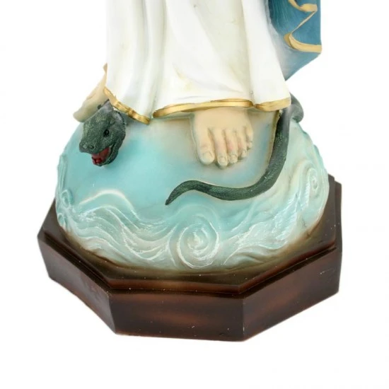 Statua Madonna Miracolosa In Resina Colorata 70 Cm 3 Statua Madonna Miracolosa In Resina Colorata 70 Cm - immagine 3