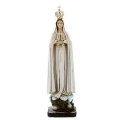 Statua Madonna Di Fatima In Resina Colorata 60 Cm