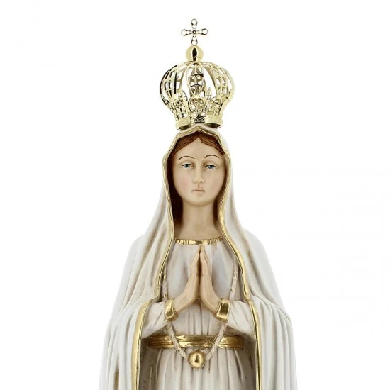 Statua Madonna Di Fatima In Resina Colorata 60 Cm 2 Statua Madonna Di Fatima In Resina Colorata 60 Cm - immagine 2