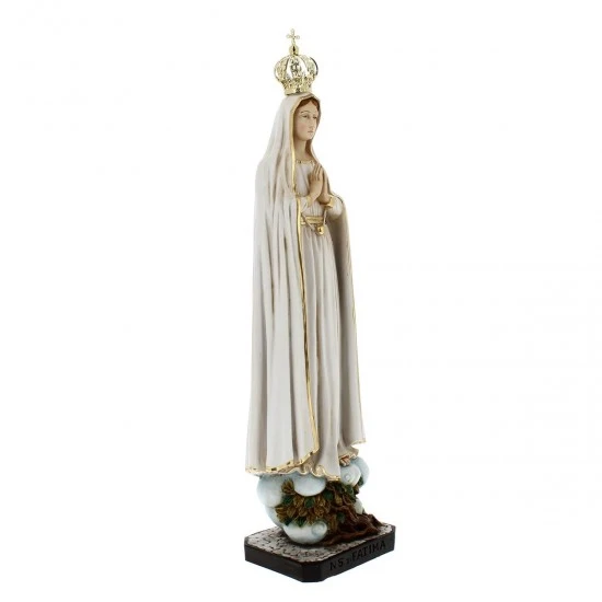 Statua Madonna Di Fatima In Resina Colorata 60 Cm 3 Statua Madonna Di Fatima In Resina Colorata 60 Cm - immagine 3