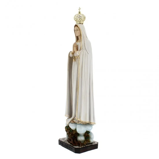 Statua Madonna Di Fatima In Resina Colorata 60 Cm 4 Statua Madonna Di Fatima In Resina Colorata 60 Cm - immagine 4