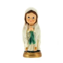 Statua Madonna Di Lourdes Baby In Resina 9,4 Cm