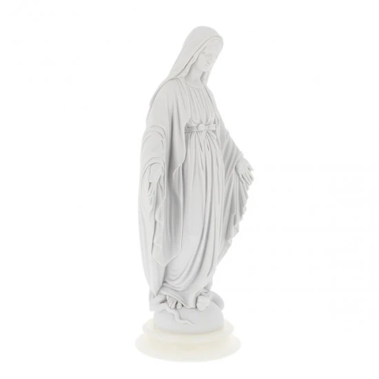 Statua Madonna Miracolosa Bianca 50 Cm 3 Statua Madonna Miracolosa Bianca 50 Cm - immagine 3