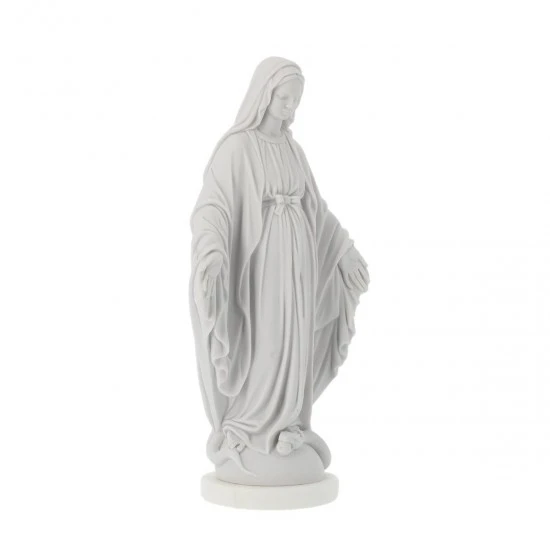 Statua Madonna Miracolosa Bianca 24 Cm 2 Statua Madonna Miracolosa Bianca 24 Cm - immagine 2