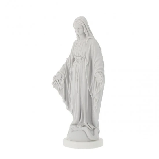 Statua Madonna Miracolosa Bianca 24 Cm 3 Statua Madonna Miracolosa Bianca 24 Cm - immagine 3