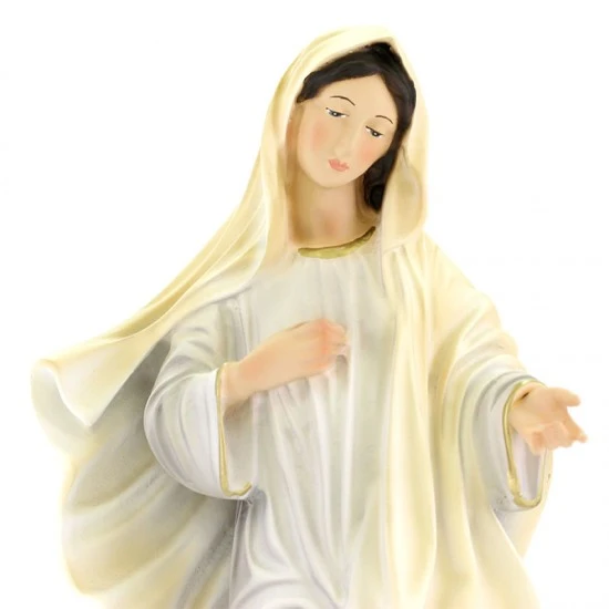 Statua Madonna Medjugorje In Resina 30 Cm 2 Statua Madonna Medjugorje In Resina 30 Cm - immagine 2