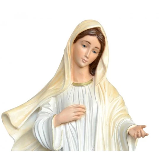 Statua Madonna Medjugorje In Resina 60 Cm 2 Statua Madonna Medjugorje In Resina 60 Cm - immagine 2