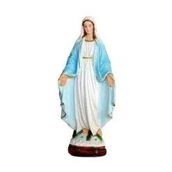 Statua Madonna Miracolosa In Resina Dipinta 35 Cm