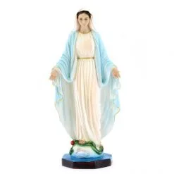 Statua Madonna Miracolosa In Resina Dipinta 42 Cm