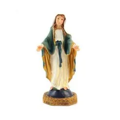 Statua Madonna Miracolosa In Resina Colorata 11 Cm