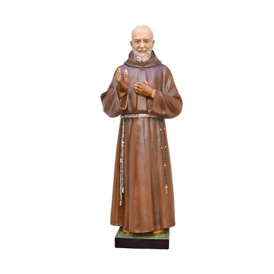 Statua San Padre Pio In Vetroresina 110 Cm 1 Statua San Padre Pio In Vetroresina 110 Cm