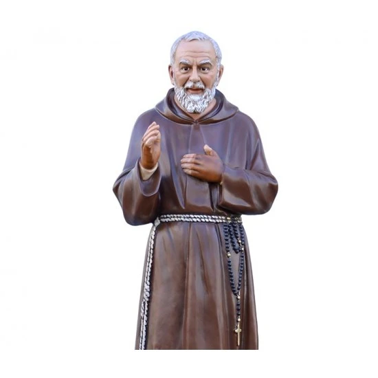 Statua San Padre Pio In Vetroresina 130 Cm 3 Statua San Padre Pio In Vetroresina 130 Cm - immagine 3