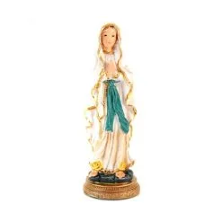Statua Madonna Di Lourdes In Resina Colorata 10,5 Cm