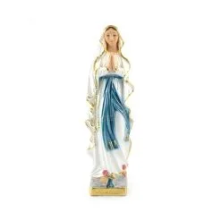 Statua Madonna Di Lourdes In Gesso 31,5 Cm