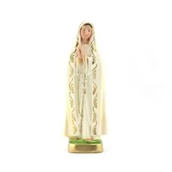 Statua Madonna Di Fatima In Gesso 20 Cm