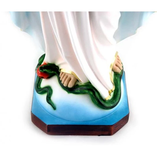 Statua Madonna Miracolosa Resina Colorata 50 Cm 3 Statua Madonna Miracolosa Resina Colorata 50 Cm - immagine 3