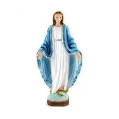 Statua Madonna Miracolosa Resina Colorata 33 Cm