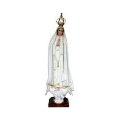 Statua Madonna Di Fatima Plastica Con Strass 105 Cm