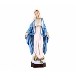 Statua Madonna Miracolosa Resina Dipinta 40 Cm