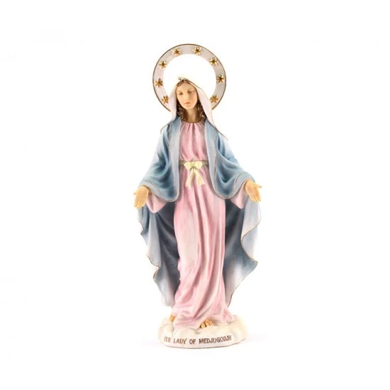 Statua Madonna Di Medjugorje Resina Colorata 28 Cm 1 Statua Madonna Di Medjugorje Resina Colorata 28 Cm