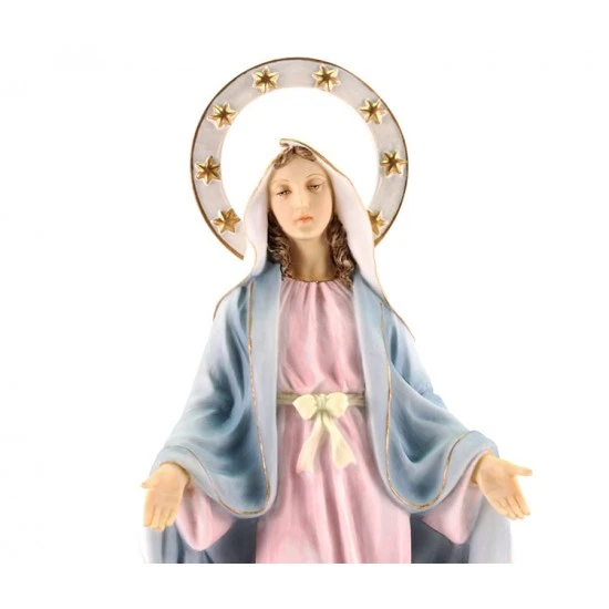 Statua Madonna Di Medjugorje Resina Colorata 28 Cm 2 Statua Madonna Di Medjugorje Resina Colorata 28 Cm - immagine 2